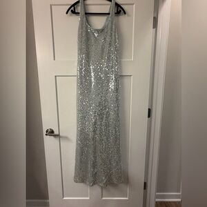 New Sold Out Ralph Lauren Lamara Sleeveless Gown in light teal